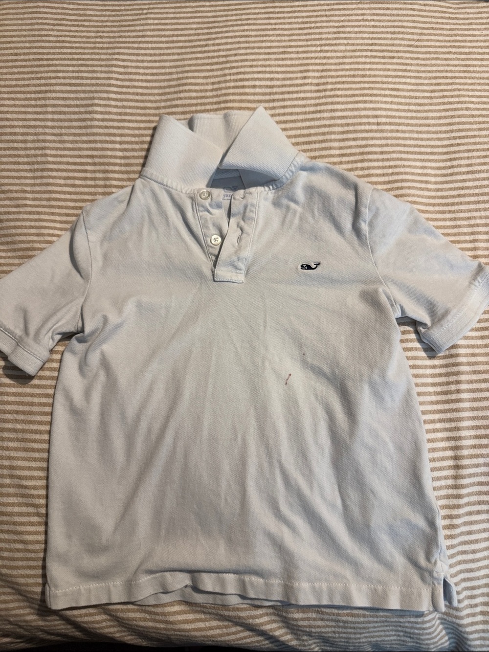 Vineyard Vines Light Blue Kids Polo with Whale Emblem